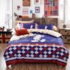 Mickey Mouse Silhouette Checkered Pattern Bedding Set 3