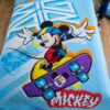 Mickey Mouse Skateboarding Light Blue Bedding Set 3