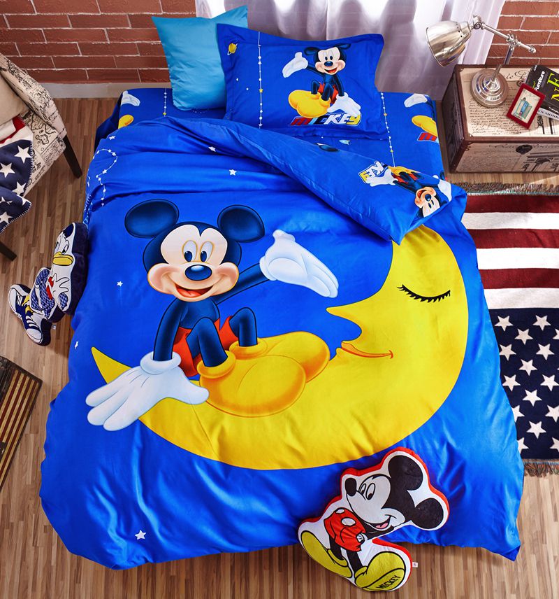 Mickey And Minnie Mouse In The Moon Bedding Set Ebeddingsets