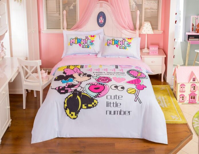 Minnie Mouse Game Cute Little Number Bitmap Patterned Bedding