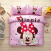 Minnie Mouse Pink Bedding Set Twin Queen Size 1