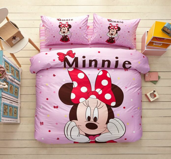 Minnie Mouse Pink Bedding Set Twin Queen Size 1