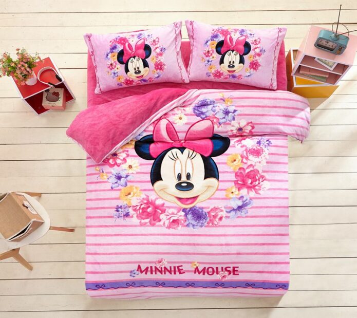 Minnie Mouse Pink kids bedding sets for girls 1