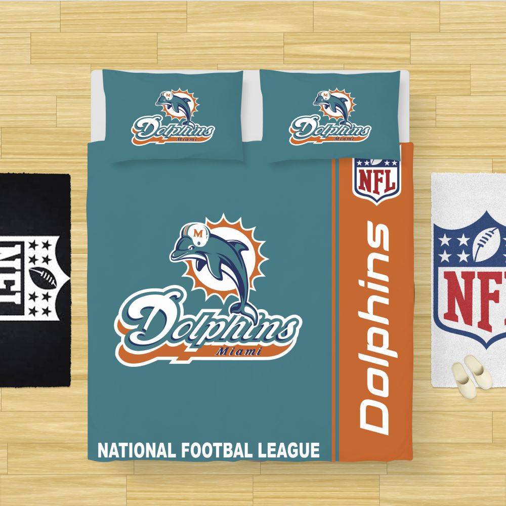 Miami Dolphins NFL Legends In History Fleece Blanket Quilt - Growkoc