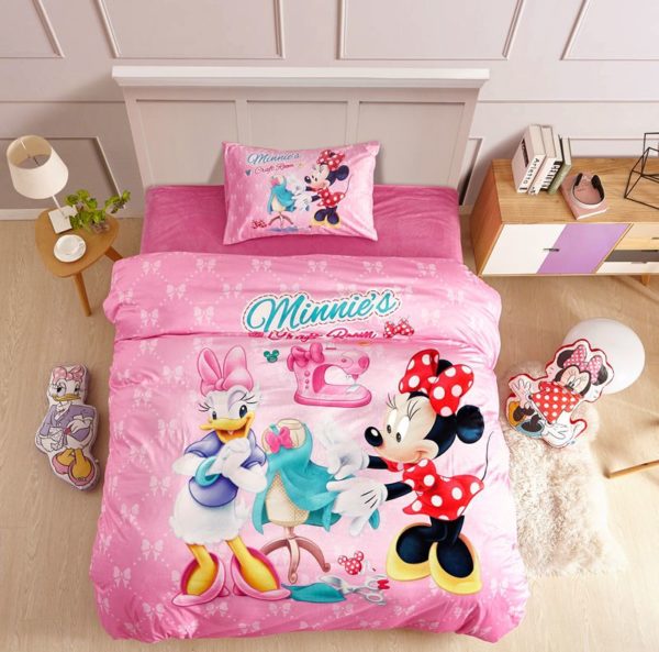 Pink Disney Minnie Mouse Teen Bedding Set 2