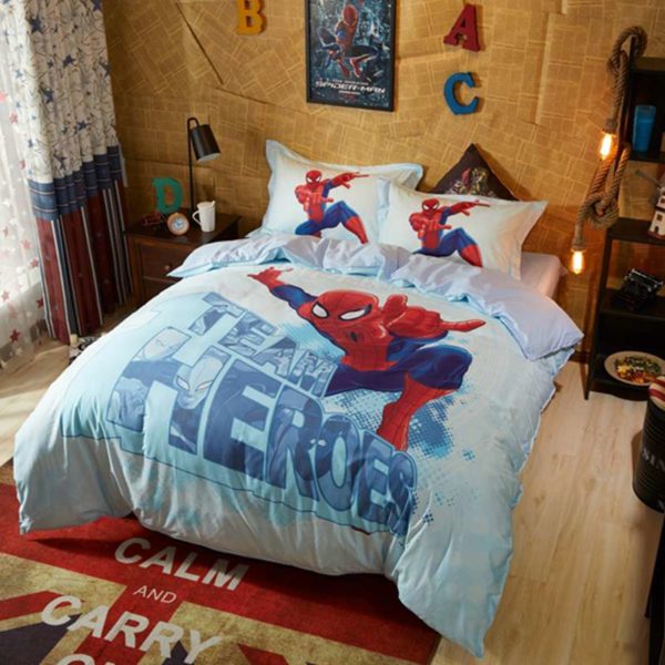 Team Heroes Spider Man Kids Bedding Set 5