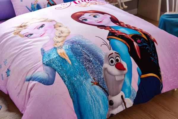 Thistle color frozen themed bedding set 2