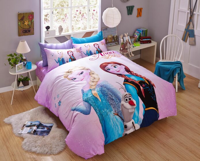 Thistle Color Frozen Themed Bedding Set