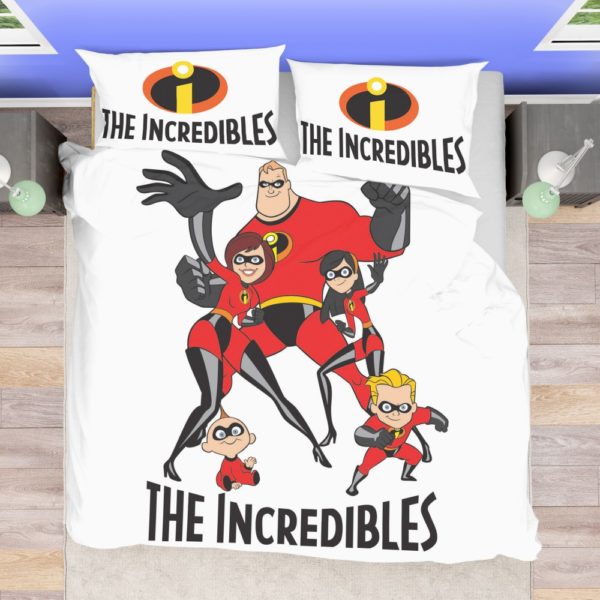 the incredibles Movie themed bedding set