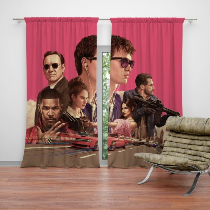 Baby Driver Movie Kids Curtain