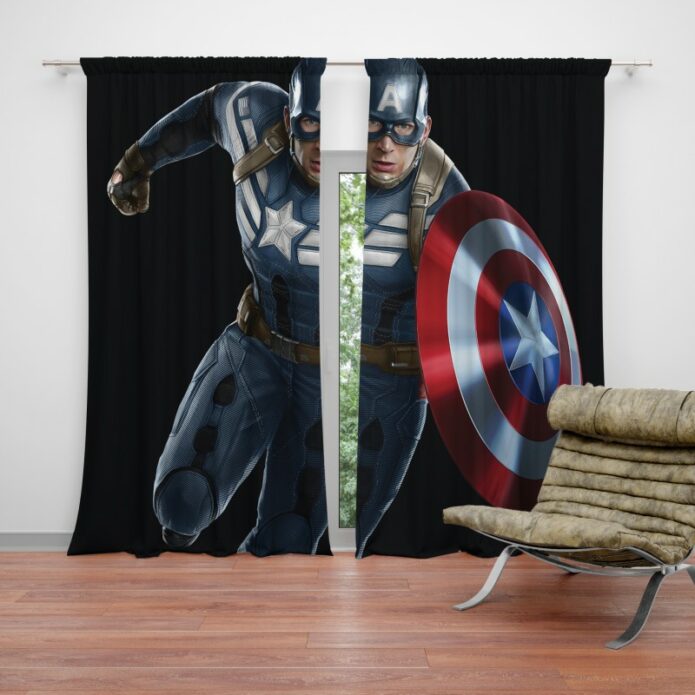 Captain America Superheroes Marvel Comics Curtain