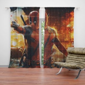Deadpool Artwork Super Hero Curtain