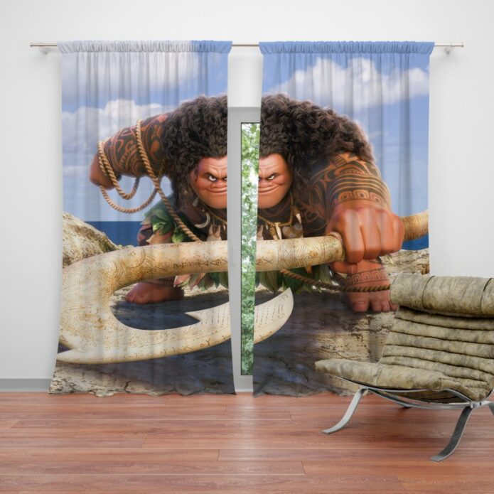 Demigod Maui Moana Disney Movie Curtain