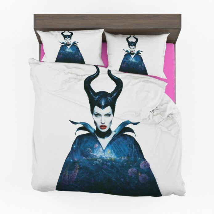 Maleficent Movie Angelina Jolie Horns Fairy Tale Bedding Set (2)