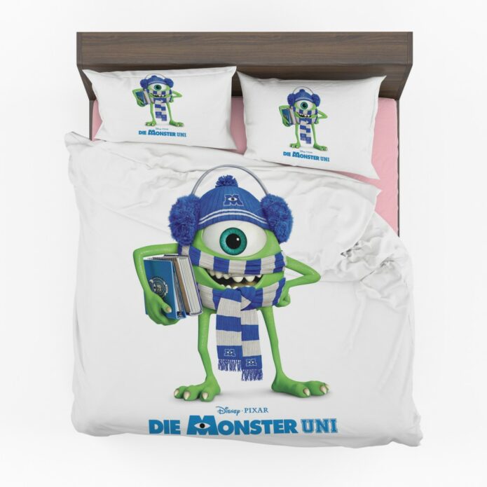 Monsters University Mike Wazowski Scarves Hats Books Disney Pixar Bedding Set