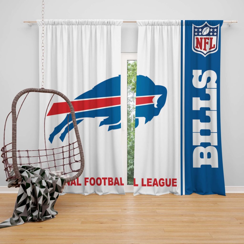Skuespiller Galaxy Kunstig NFL Buffalo Bills Bedroom Curtain | EBeddingSets
