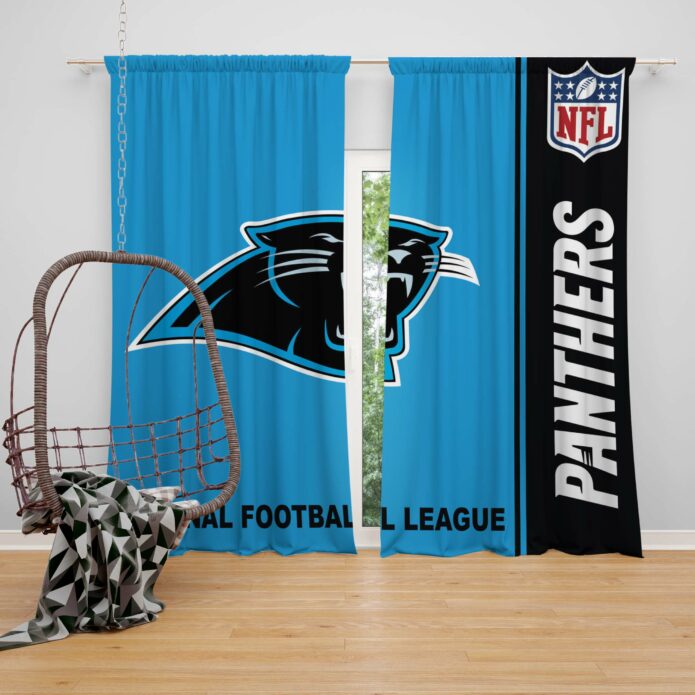 NFL Carolina Panthers Bedroom Curtain