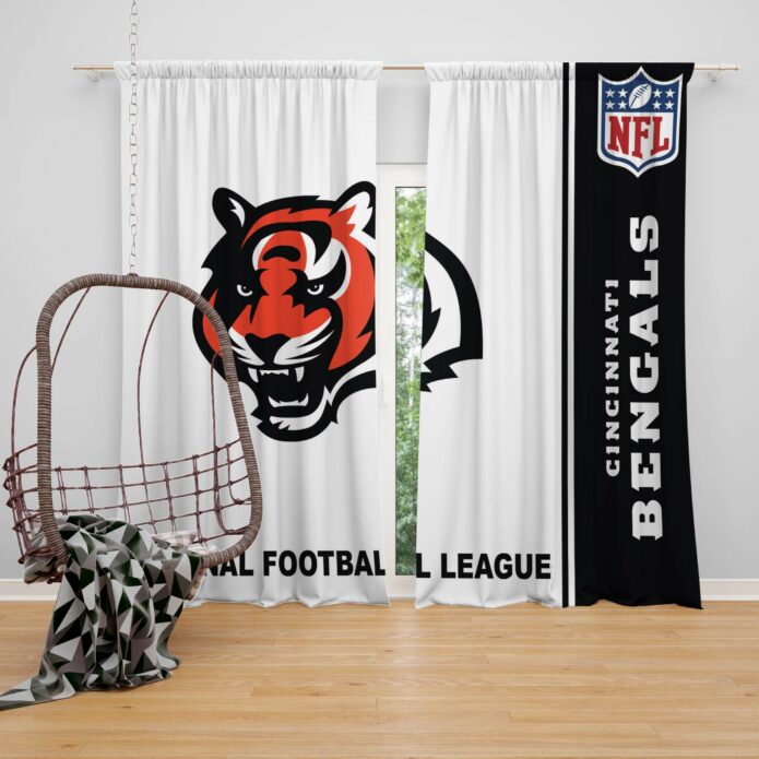 NFL Cincinnati Bengals Bedroom Curtain
