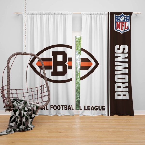 NFL Cleveland Browns Bedroom Curtain