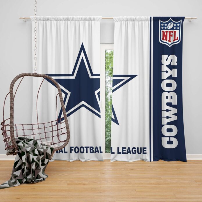 NFL Dallas Cowboys Bedroom Curtain