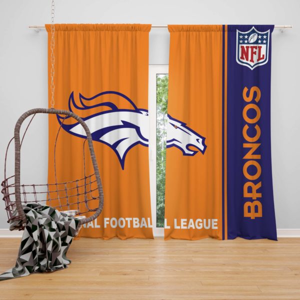 NFL Denver Broncos Bedroom Curtain