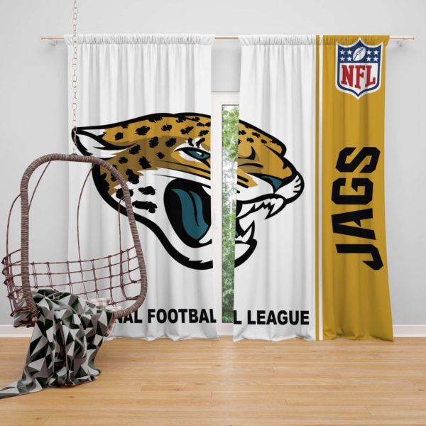 NFL Jacksonville Jaguars Bedroom Curtain