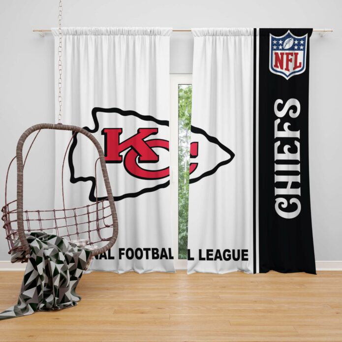 NFL Kansas City Chiefs Bedroom Curtain