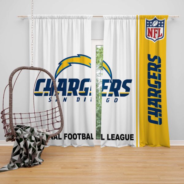 NFL Los Angeles Chargers Bedroom Curtain