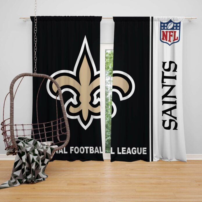 NFL New Orleans Saints Bedroom Curtain