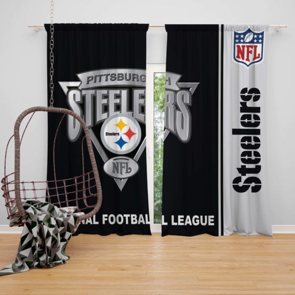 NFL Pittsburgh Steelers Bedroom Curtain