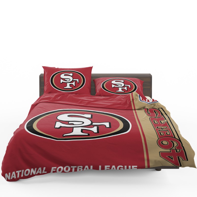 49ers Bedding Set Mickey LV Pattern San Francisco 49ers Gift