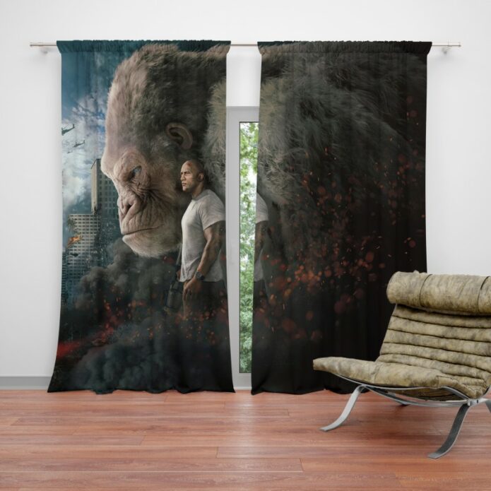 Rampage Dwayne Johnson Movie Curtain