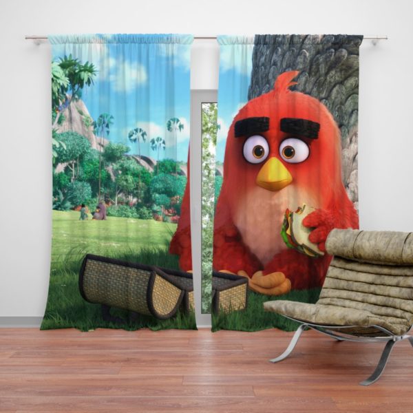 Red Angry Birds Movie Curtain