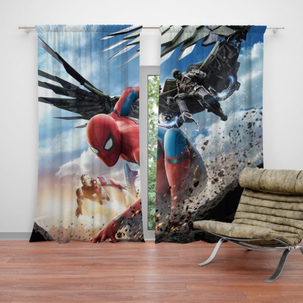 Spider Man Home Coming Teen Bedroom Curtain