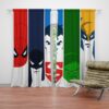 Superheroes Spider Man Batman Superman Hulk Wolverine Curtain