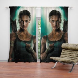 Tomb Raider Alicia Vikander Lara Croft Curtain