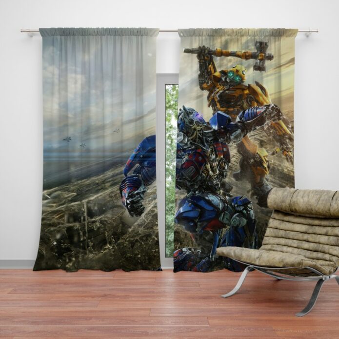 Transformers Bumblebee Optimus Prime Fight Curtain