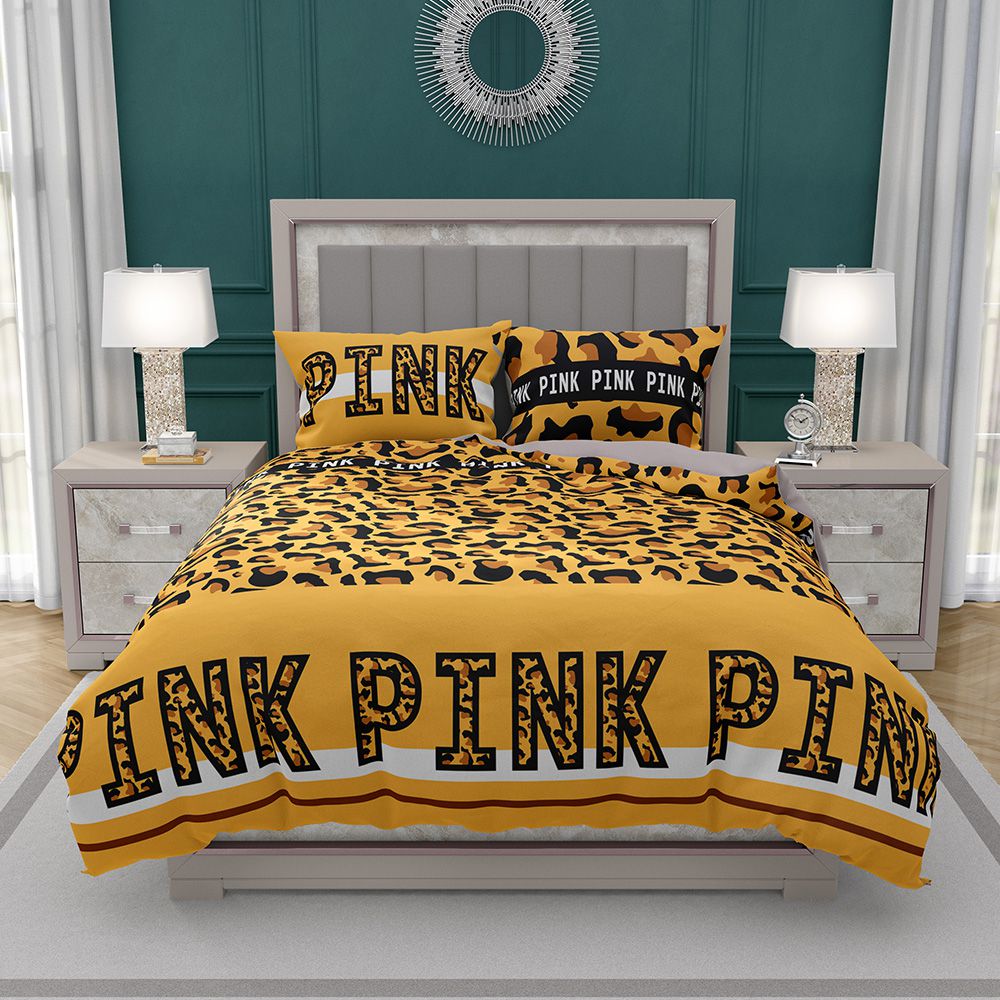 Victoria S Secret Pink Leopard Pattern Print Bedding Set