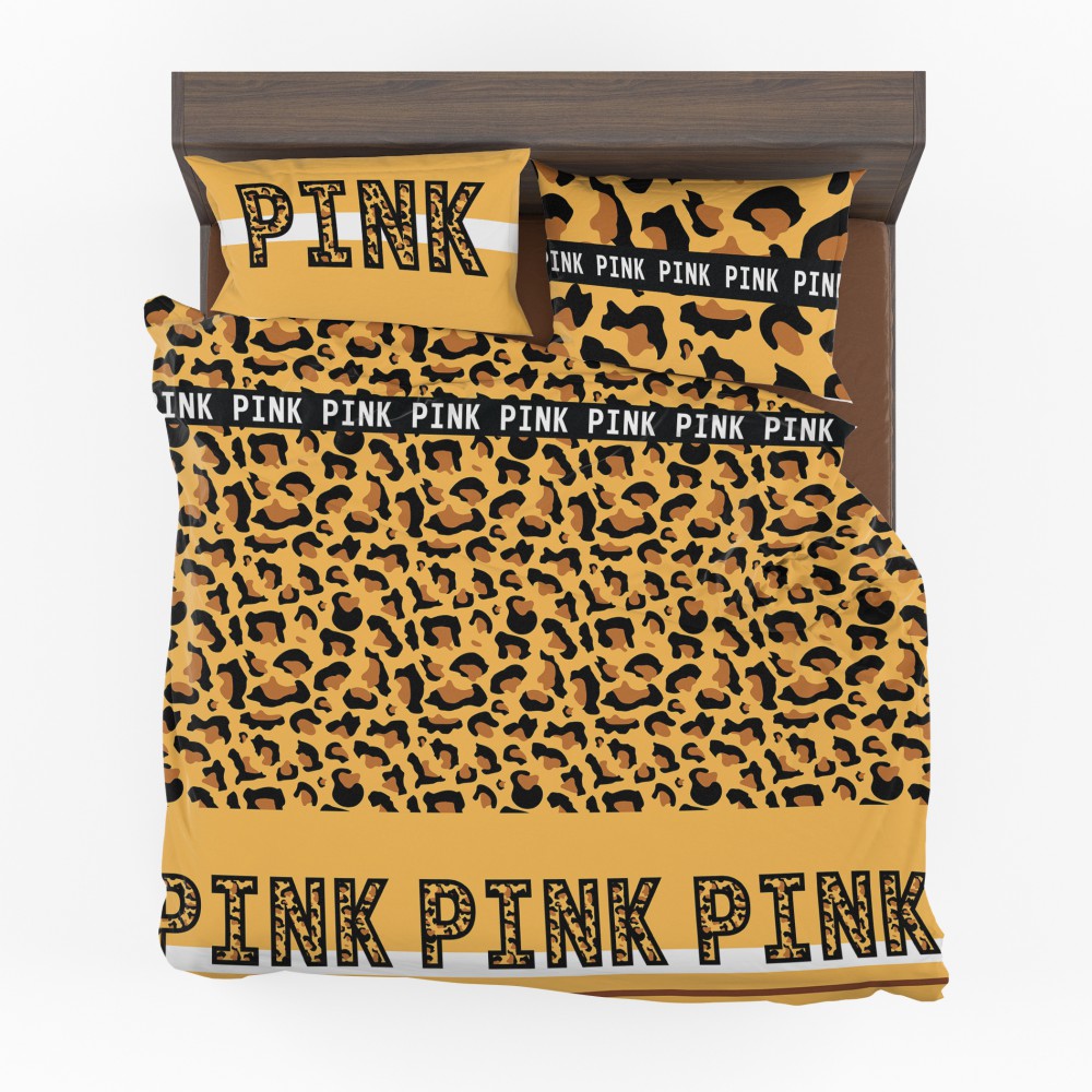 Victoria's Secret Pink Leopard Pattern Print Bedding Set