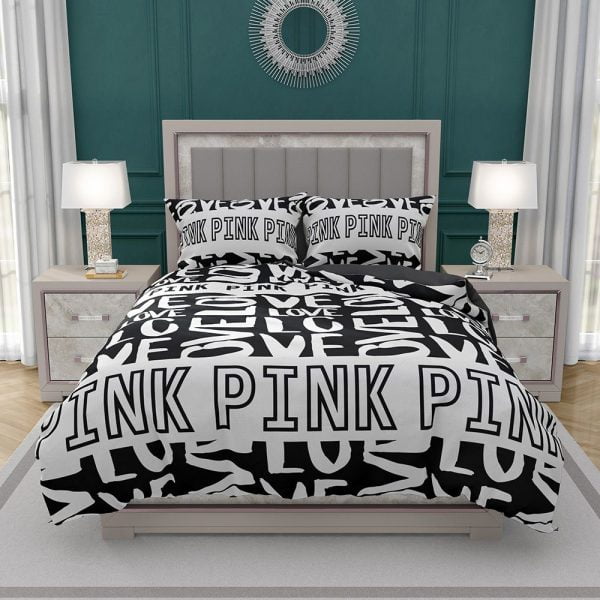 Victoria's Secret Pink Valentine Day Pattern Bedding Set