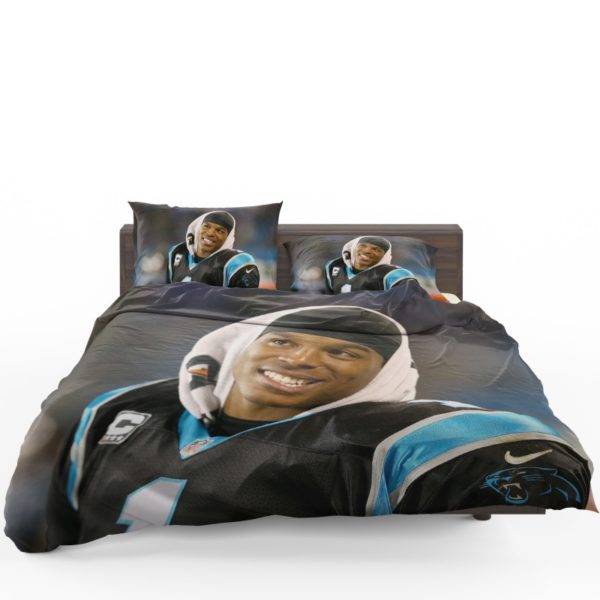 Cam Newton Quarterback Carolina Panthers NFL Bedding Set1