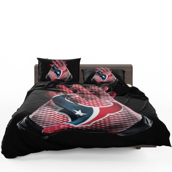 Nfl Houston Texans Football Logo Hands Bedding Set