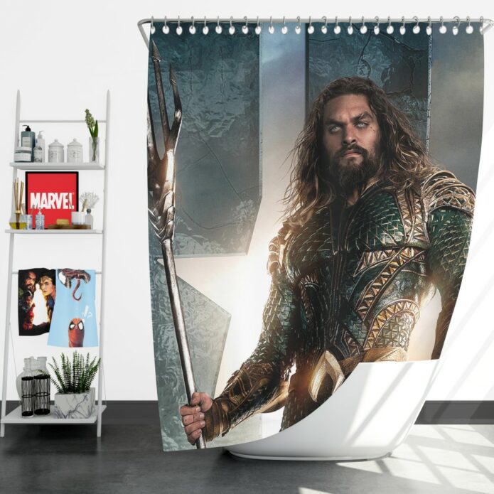 Aquaman Justice League Super Hero Shower Curtain