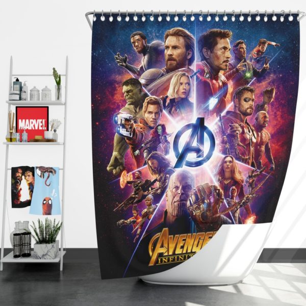 Avengers Infinity War Marvel Comic Movie Shower Curtain