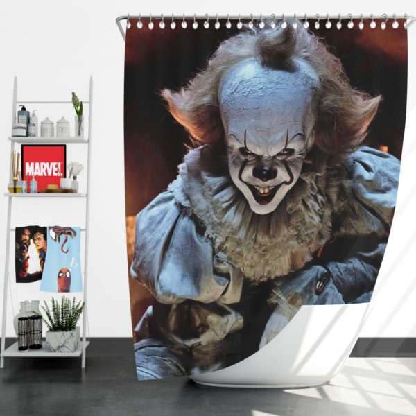 Bill Skarsgard Pennywise Clown It Shower Curtain