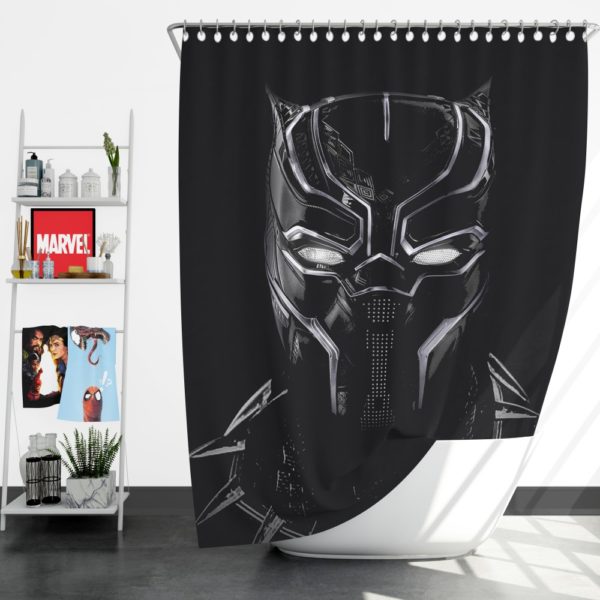 Black Panther Artwork Movie Shower Curtain