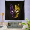 Black Panther Illustration Neon Wall Hanging Tapestry