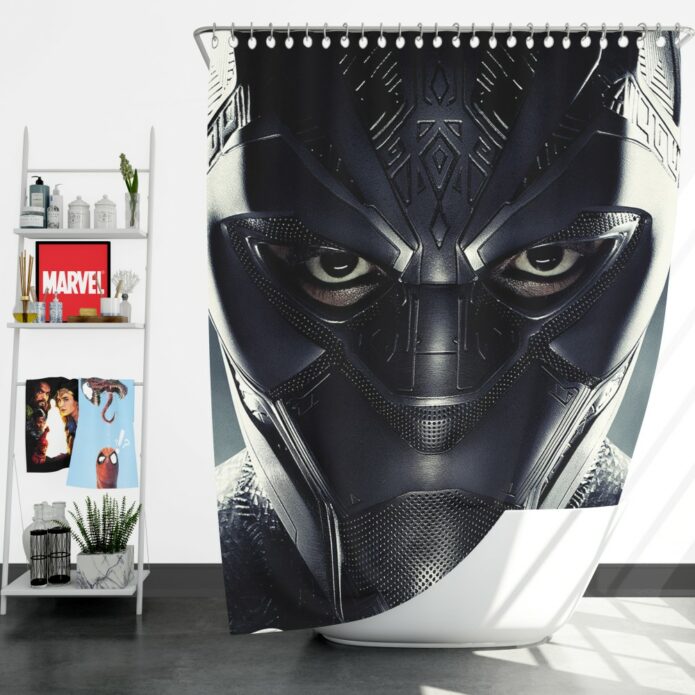 Black Panther Marvel Comics Shower Curtain