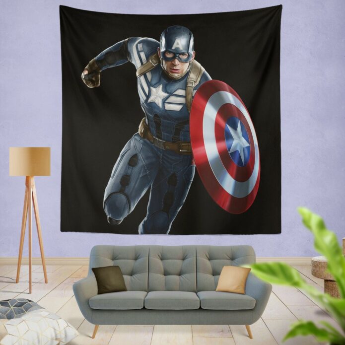 Captain America Superheroes Marvel Comics Wall Hanging Tapestry