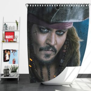 Captain Jack Sparrow Johnny Depp Shower Curtain